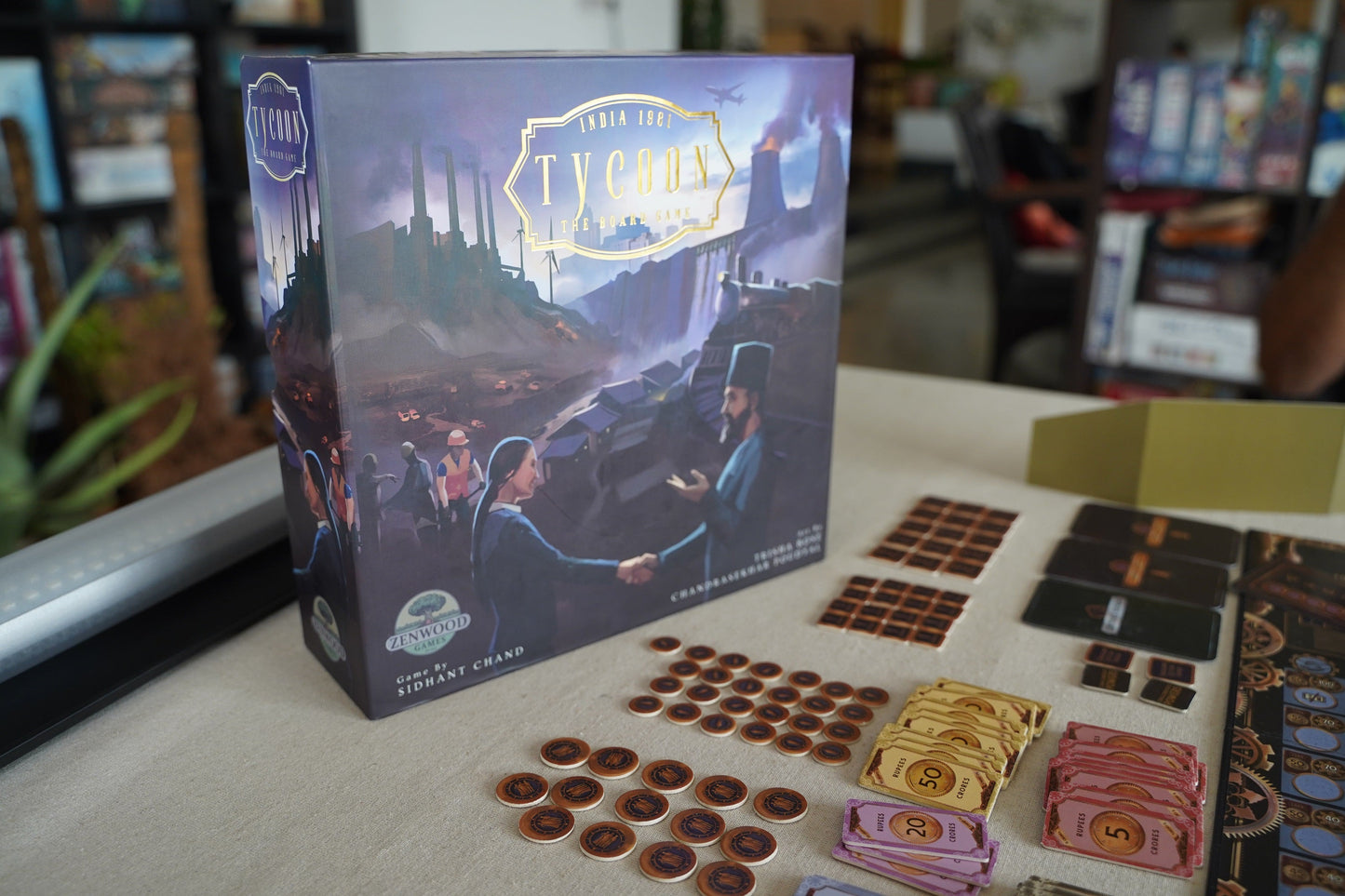 Tycoon: India 1981 + Coinage Casino Coins (Deluxe Edition) - An Economic Strategy Game on India